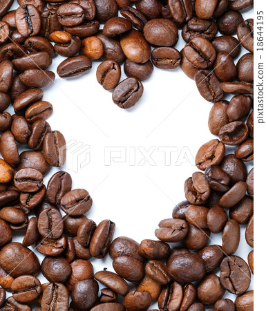 Coffee beans in the shape of a heart Coffee beans in the shape of a heart 18644195