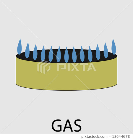 Gas icon flat design concept 18644678