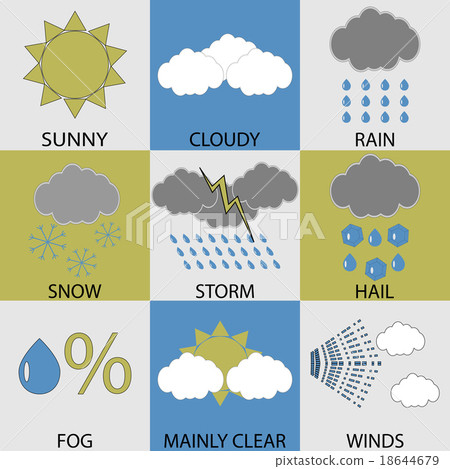 Weather icon set modern Weather icon set modern 18644679