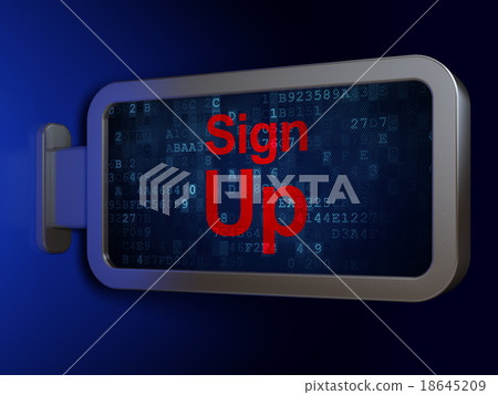 Web development concept: Sign Up on billboard 18645209