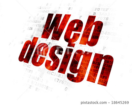 Web design concept: Web Design on Digital 18645269