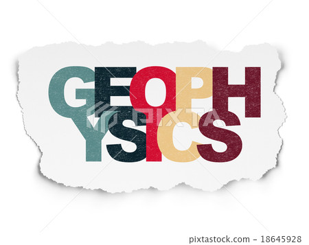 Science concept: Geophysics on Torn Paper Science concept: Geophysics on Torn Paper 18645928