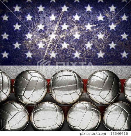 silver background painted to US flag silver background painted to US flag 18646616