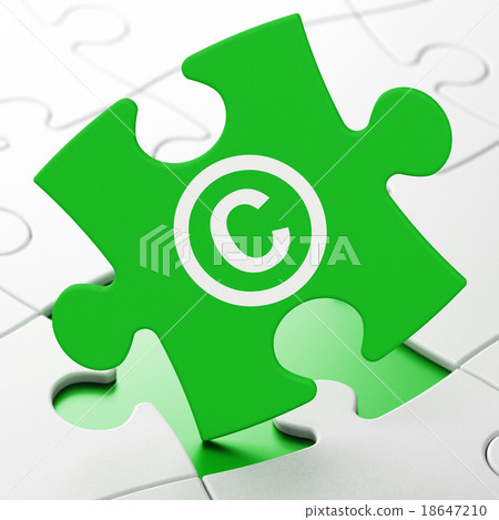 Law concept: Copyright on puzzle background Law concept: Copyright on puzzle background 18647210