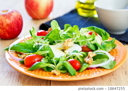 Mache with Apple and Walnut salad Mache with Apple and Walnut salad 18647255