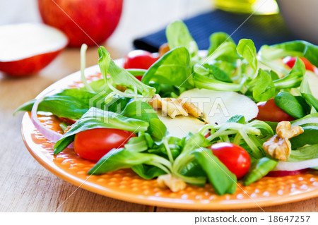 Mache with Apple and Walnut salad Mache with Apple and Walnut salad 18647257