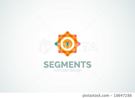 Vector outline minimal abstract geometric logo Vector outline minimal abstract geometric logo 18647286