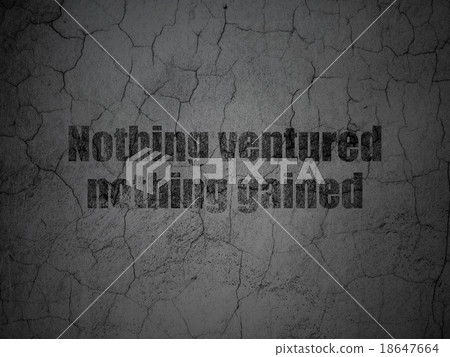 Finance concept: Nothing ventured Nothing gained 18647664