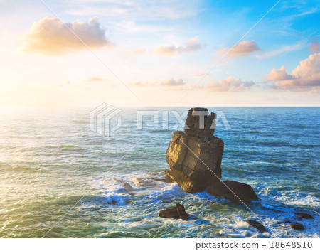 Rock in the Atlantic ocean Rock in the Atlantic ocean 18648510