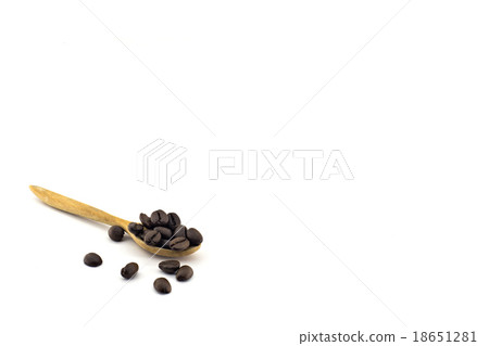coffee beans in bag isolated on white background 18651281