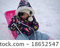 Girl playing sleigh 18652547