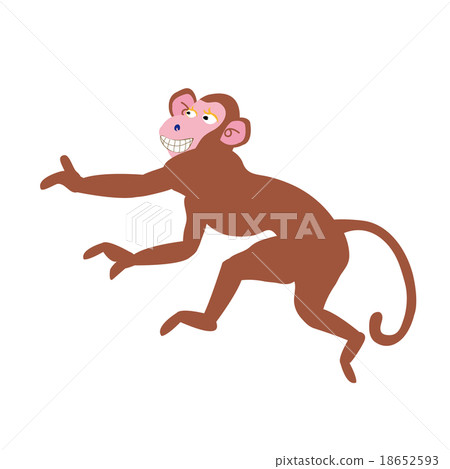 Brown monkey illustration material Brown monkey illustration material 18652593