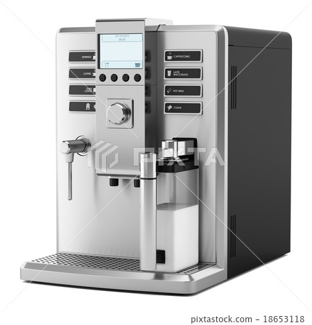modern coffee machine isolated on white background modern coffee machine isolated on white background 18653118