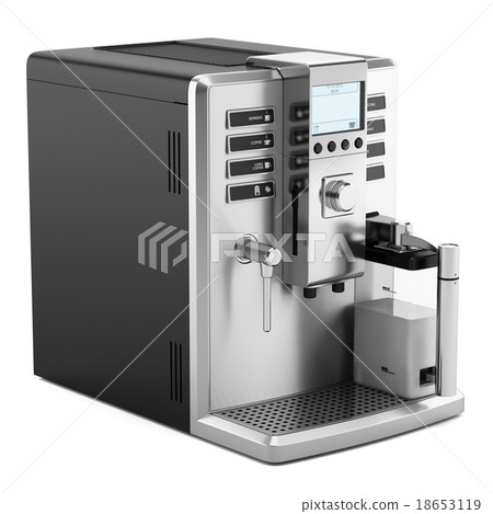modern coffee machine isolated on white background 18653119