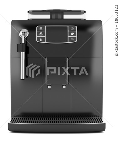 black coffee machine isolated on white background 18653123
