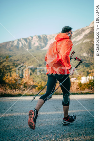 young athlete man running mountain marathon 18653456
