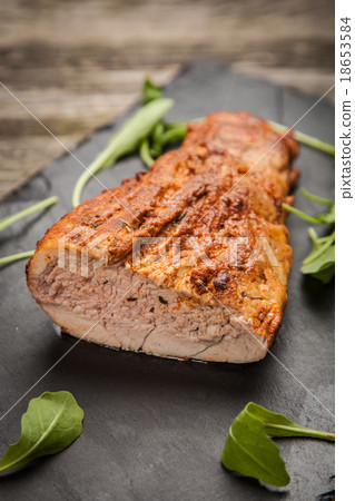 圖庫照片: delicious baked pork