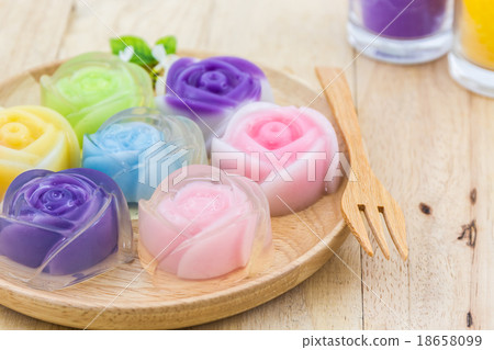 Colorful of thai jelly dessert. 18658099
