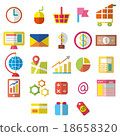 financial icons set 18658320