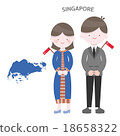 Singapore AEC People Set in traditional costume 18658322