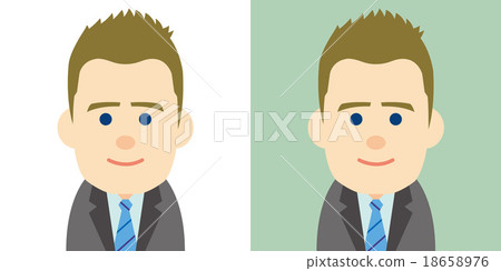 Illustration of a white man in a suit 18658976