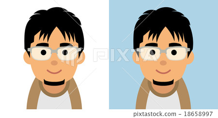 Middle-aged man's illustration 18658997