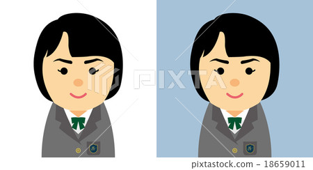 Illustration of student girls wearing uniforms Illustration of student girls wearing uniforms 18659011