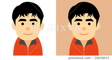 Middle-aged man's illustration 18659015