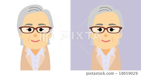 Illustration of a senior woman in a suit 18659029