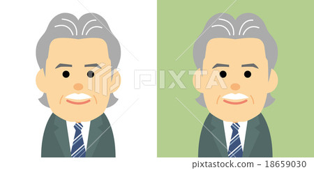 穿著衣服的老人的例證 18659030