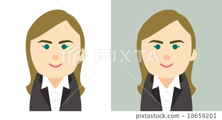Illustration of a white woman in a suit 18659201