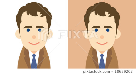 Illustration of a white man in a suit 18659202