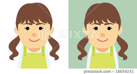 工作在寵物店的婦女的例證 18659231