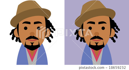 Black man's illustration 18659232