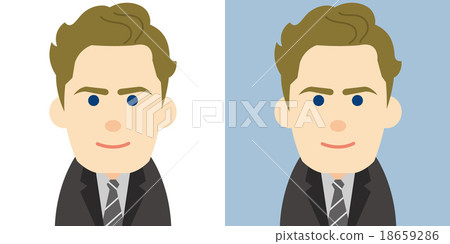 Illustration of a white man in a suit 18659286