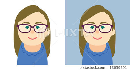 Illustration of a white woman 18659391