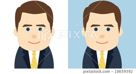 Illustration of a white man in a suit 18659392