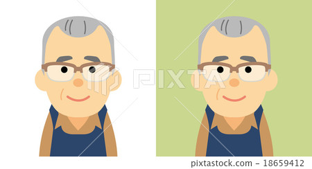 Illustration of a senior men wearing the best 18659412