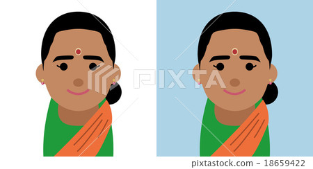 Illustration of a South Asian woman Illustration of a South Asian woman 18659422