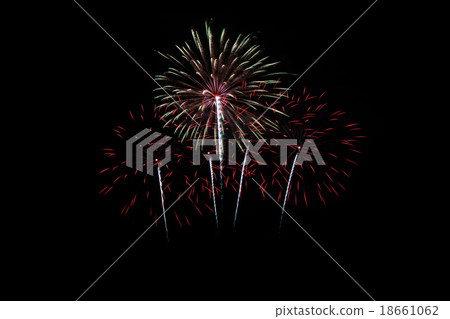 Colorful fireworks over dark sky 18661062