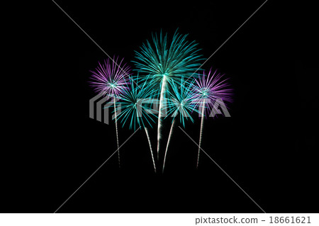 Colorful fireworks over dark sky 18661621