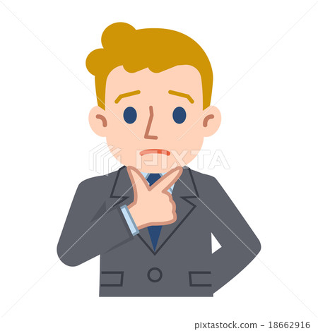 Young white businessman puzzled 18662916