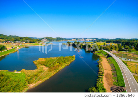 Aerial view of Takataki Lake Aerial view of Takataki Lake 18663646
