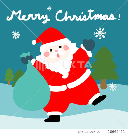 Santa claus Merry Christmas cartoon vector 18664431
