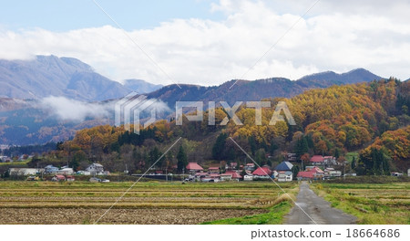 Late autumn of Shinshu Kijimadaira village Late autumn of Shinshu Kijimadaira village 18664686