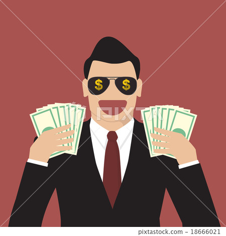 Businessman hands holding banknotes 18666021