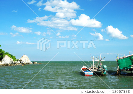 fishing boat on the beach fishing boat on the beach 18667588