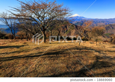Tanzawa·Nabe山的風景在山的山頂 18669060