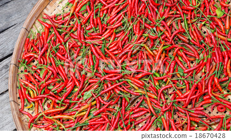 red paprika on basket in Thailand 18670428