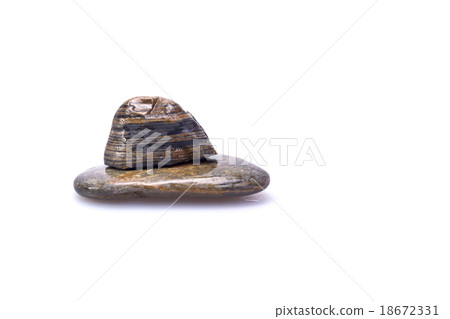 Stacking Stones on White 18672331